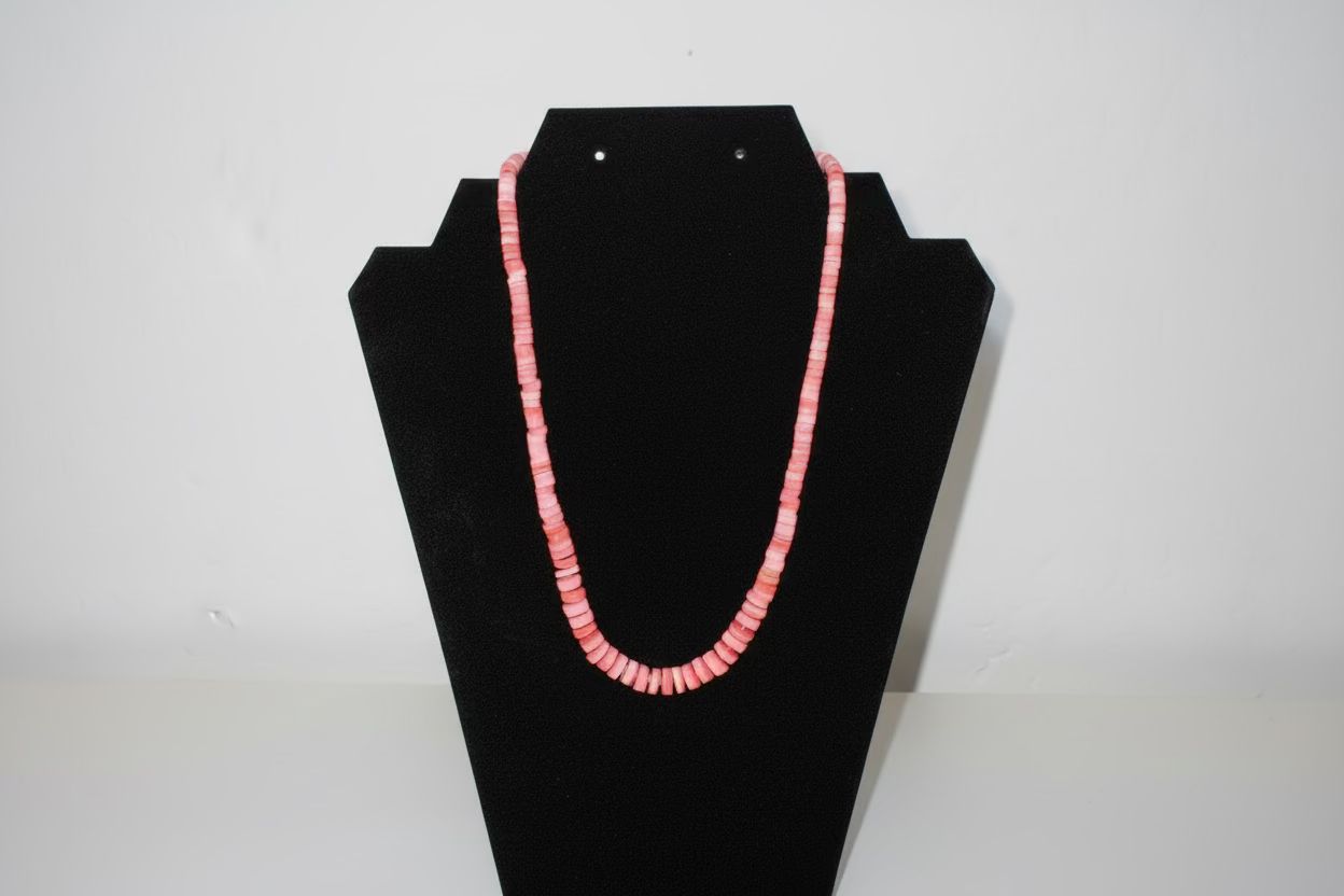 Graduated Pink Conch Necklace