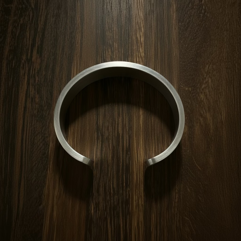 Aluminum cuff with lizard stamp