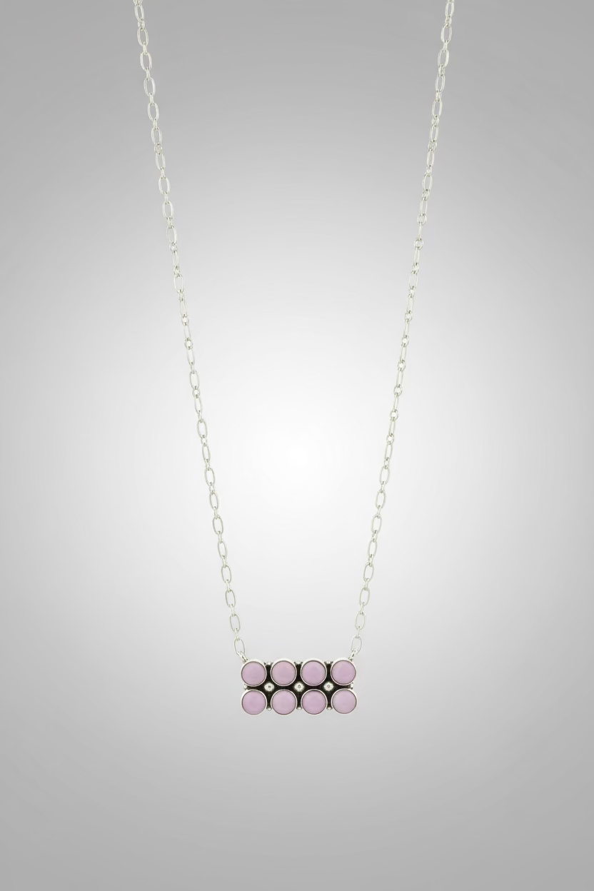 Phosphosiderite bar necklace