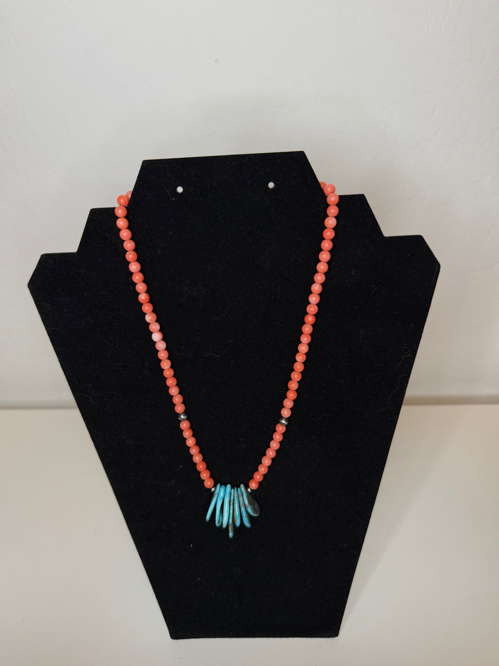 Pink Coral Turquoise Slabs w/ Machine Made Pearl