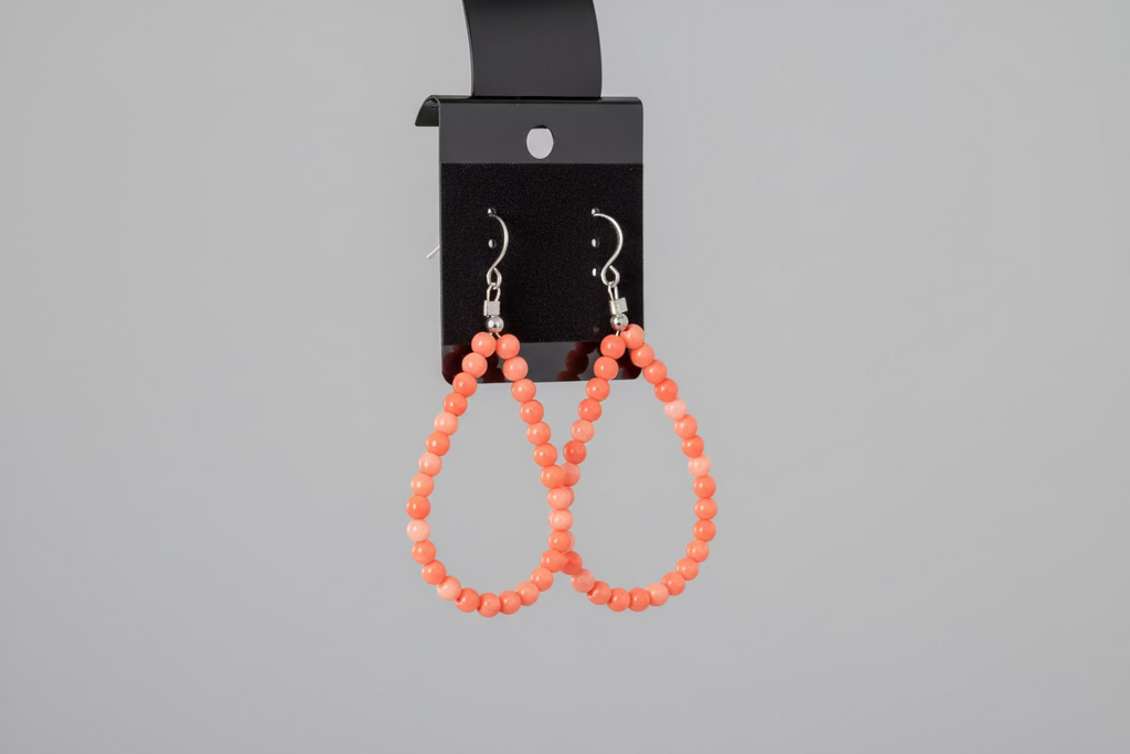 Peach Coral Earrings