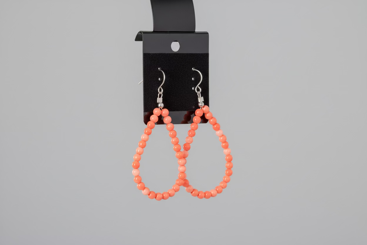 Peach Coral Earrings