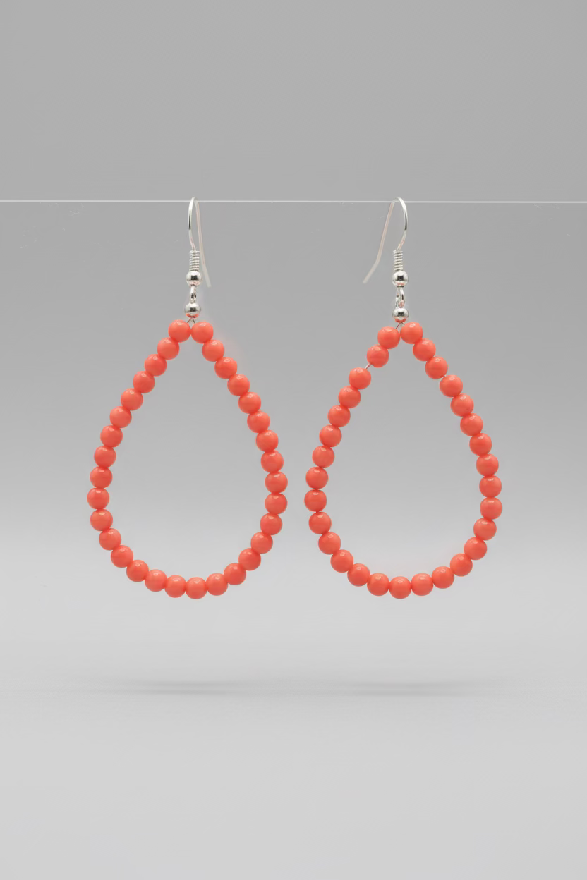 Peach Coral Earrings