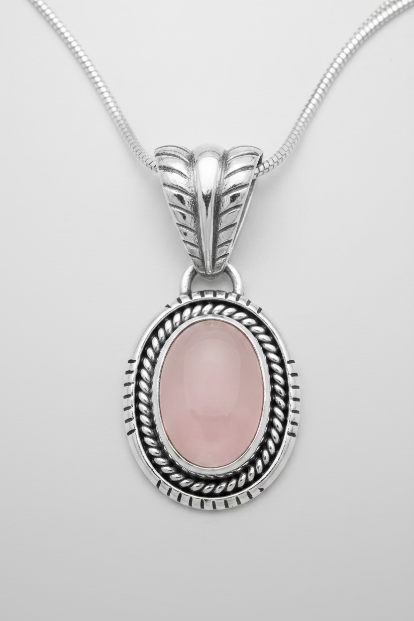 Pink Conch Oval Pendant