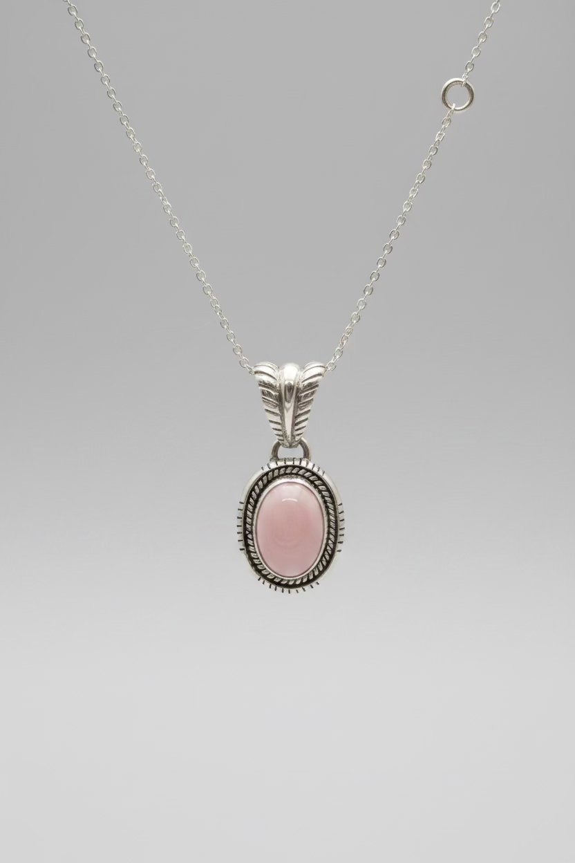 Pink Conch Oval Pendant