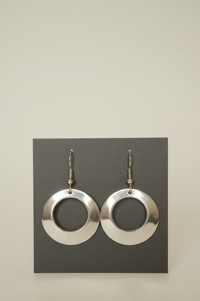 Circle Dangle Earrings - Aluminum