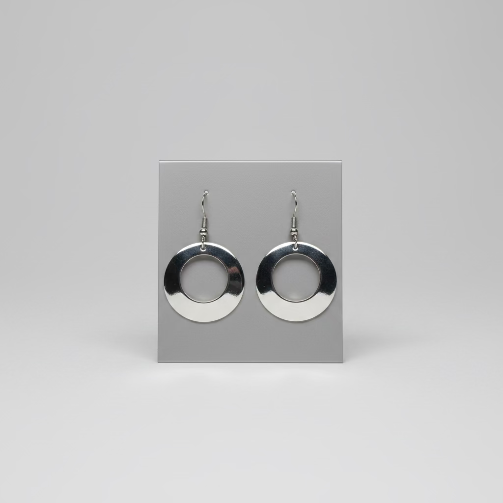 Circle Dangle Earrings - Aluminum