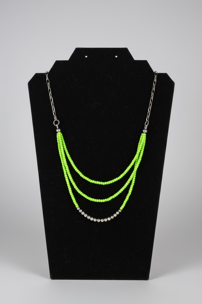 Gaspeite Cascade Necklace