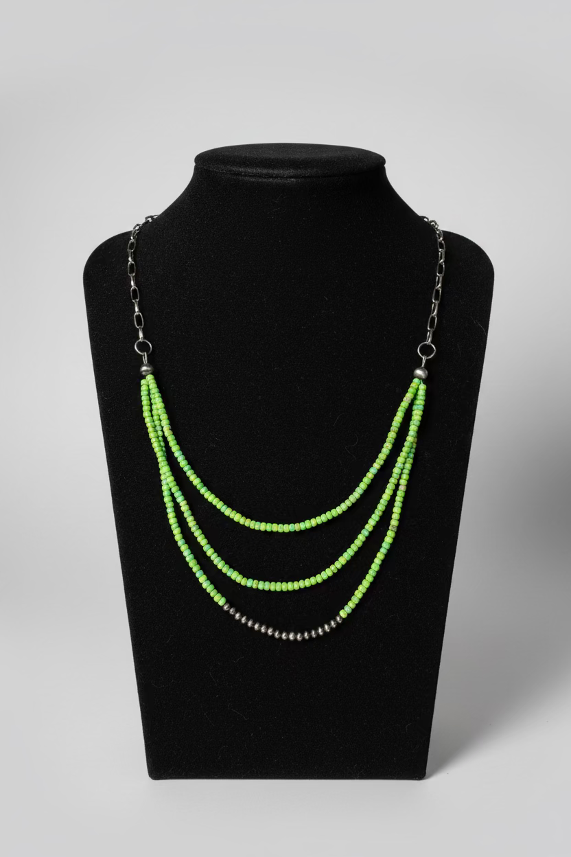 Gaspeite Cascade Necklace