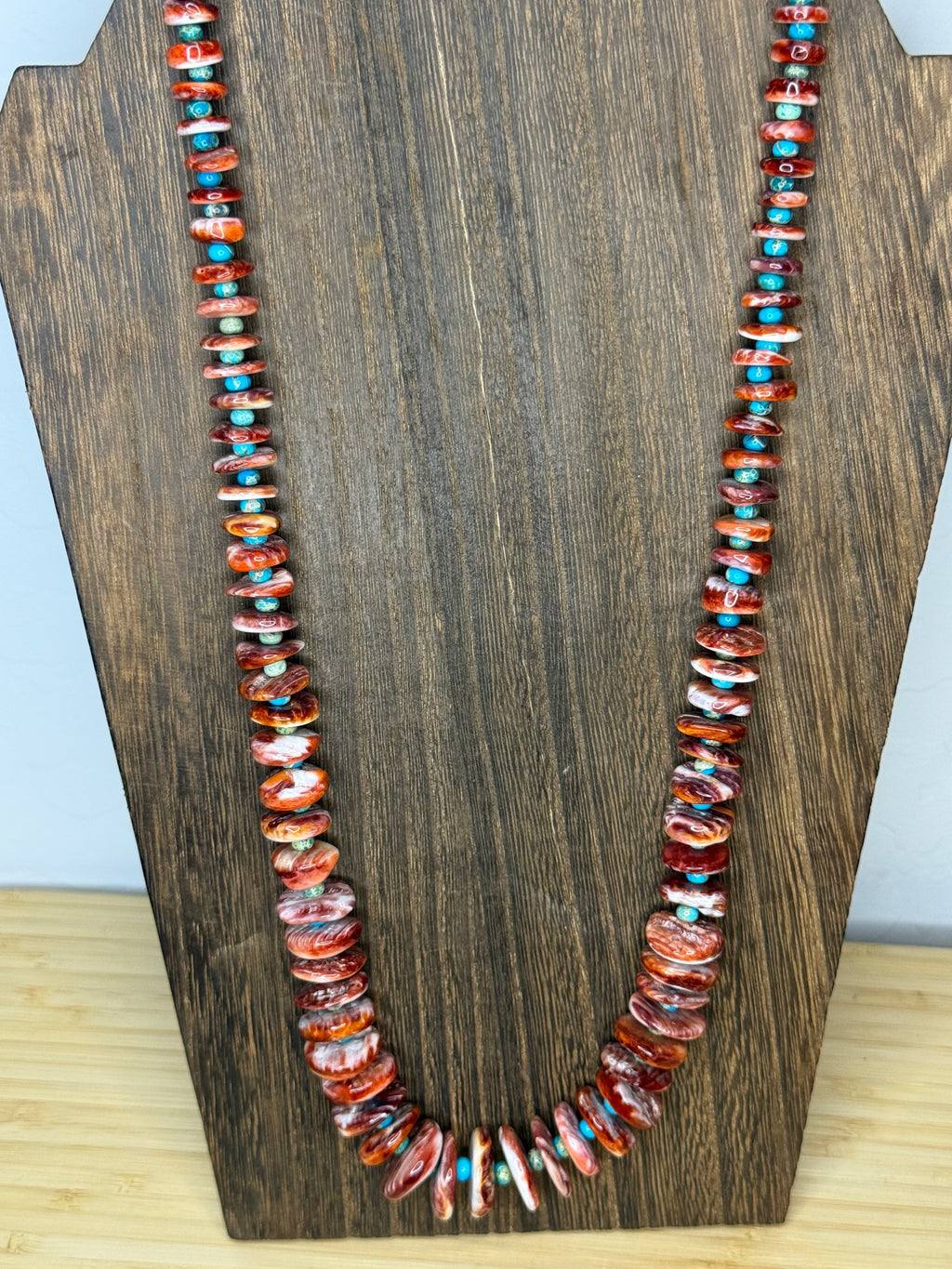 Orange and White Spiny Necklace