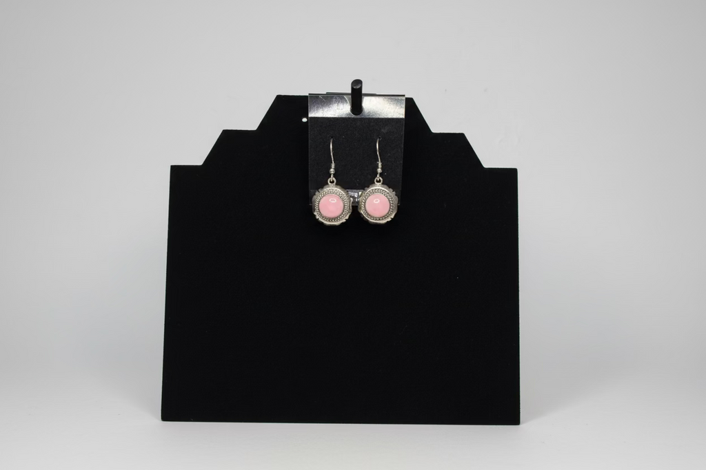 Pink Conch Bangle Earrings