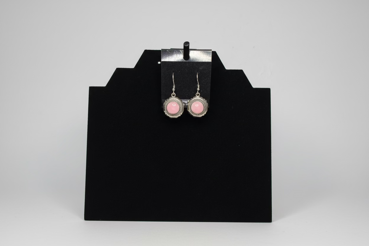 Pink Conch Bangle Earrings