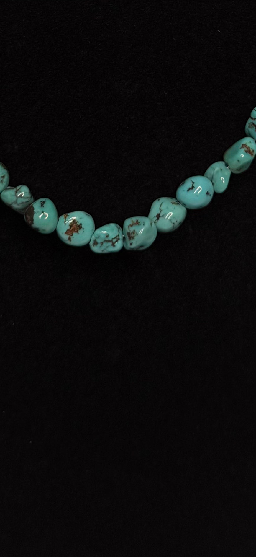 Turquoise Tumbled Chip Faceted Necklace